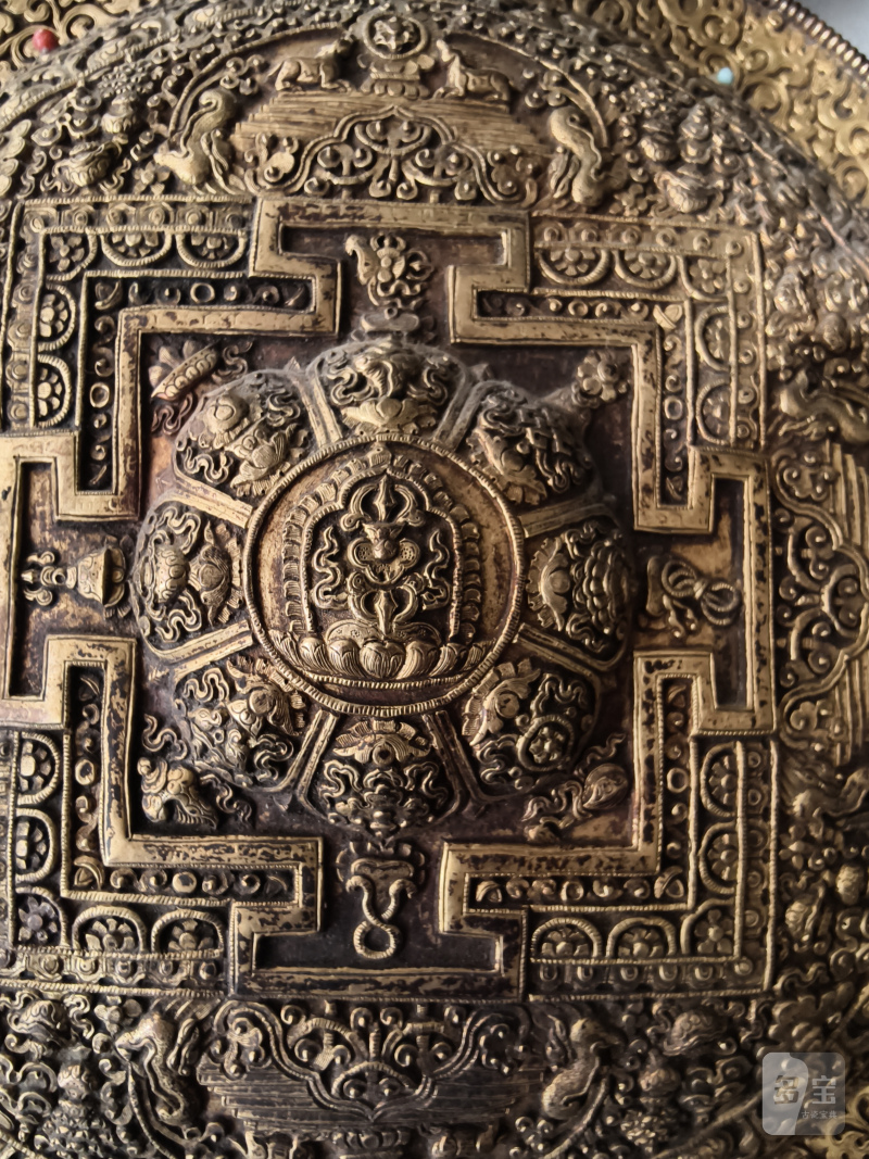 A PARCEL GILT-COPPER MANDALA - 图11
